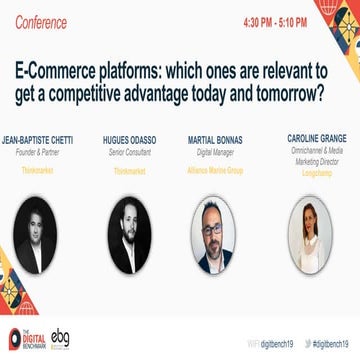 E-commerce platforms - Benchmark by EBG Berlin 2019 