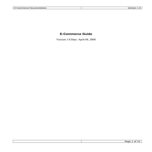 E commerce thesis