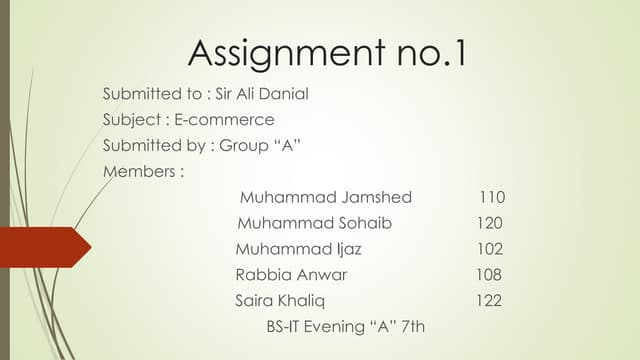 E commerce website features