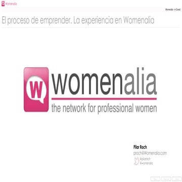 Pilar Roch, ponencia del Congreso e-coned ‘El proceso de Emprender: La experi...