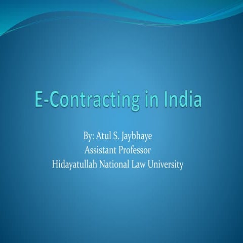 E contracting in india