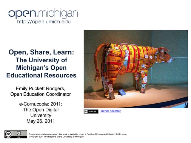 Open, Share, Learn: The University of Michigan's Open Educational Resources