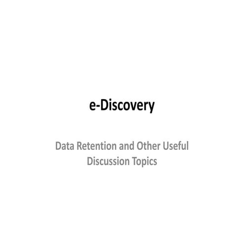 E Discovery