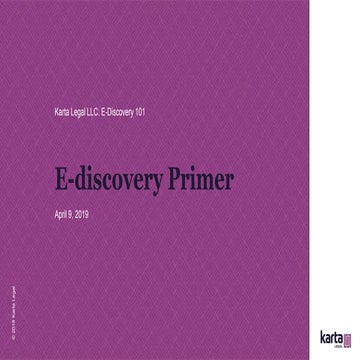 E discovery 101