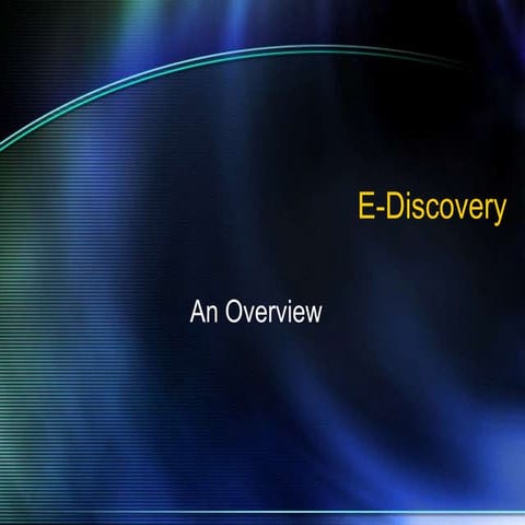 E discovery keynote