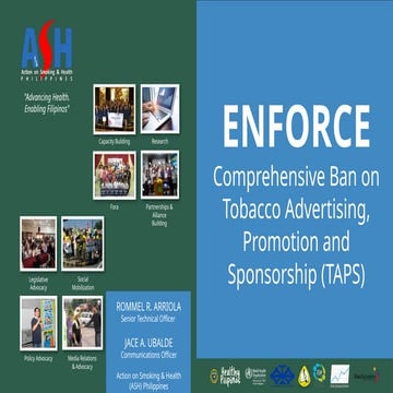 Banning tobacco advertising, promotion and sponsorship what you need to ...
