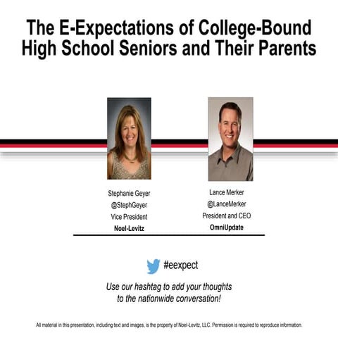 E expectations for HighEdWeb 2014