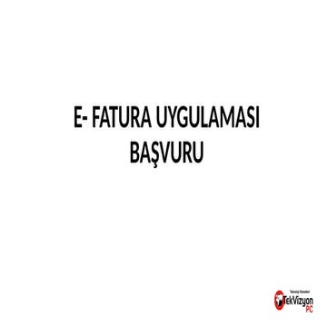 E fatura uygulamasi