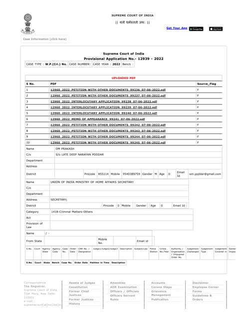 E Filed Petition dated 07 06 2022 on Anti Prostitution before Supreme E Filed Petition dated 07 06 2022 on Anti Prostitution before Supreme