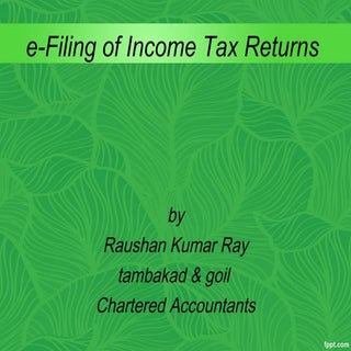 E-Filing of Income Tax