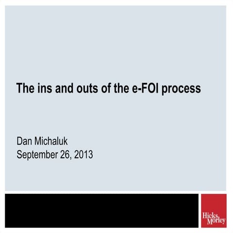 The ins and outs of the e-FOI process