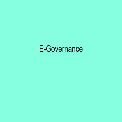 e-goverence, E-governance best practices