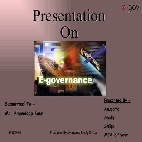 E governance