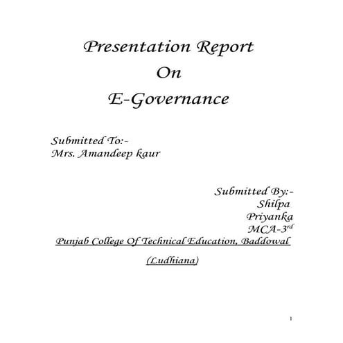 E governance