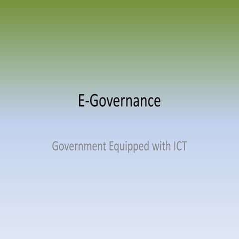 E - governance