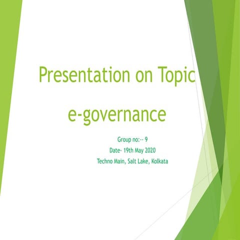 E governance presentation