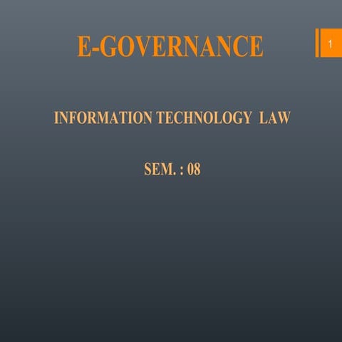 E governance`