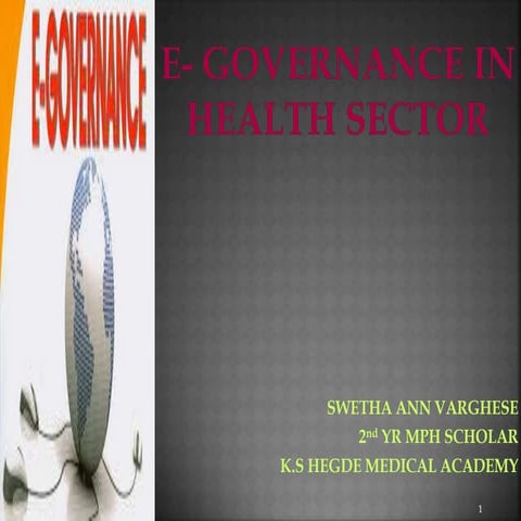 E  governance in health sector