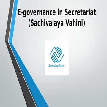 E governance in secretariat(sachivalaya vahini)