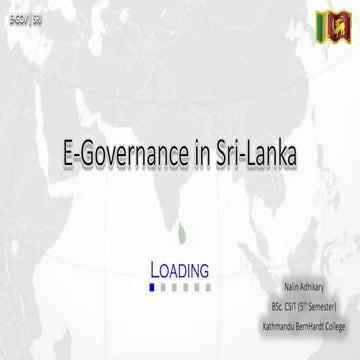 E-Governance in Srilanka