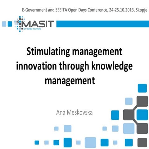 Stimulating management innovation through knowledge management 