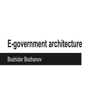 E-government architecture