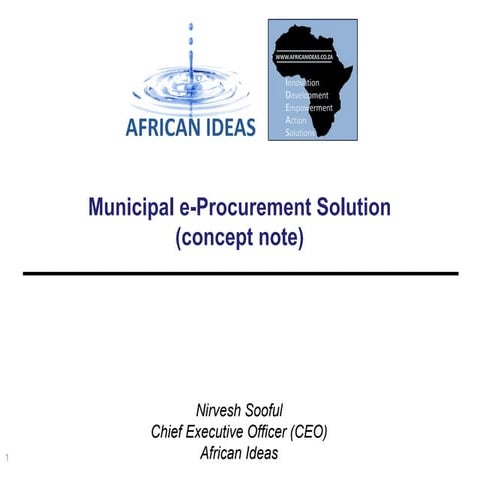 Improving Local Government Procurement through the use of technology 