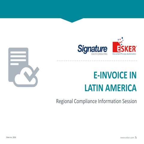 Electronic Invoice in Latin America: Regional Compliance Information ...