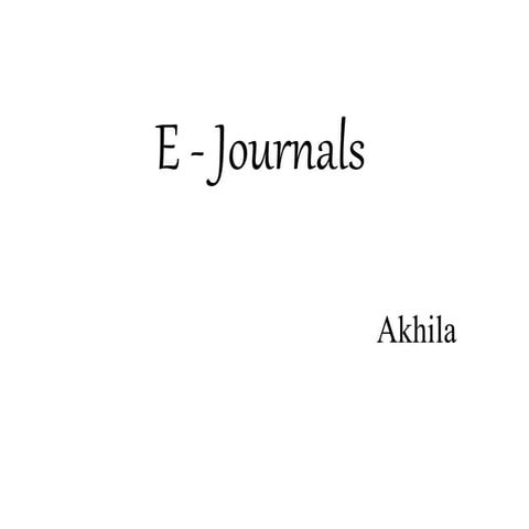 E   journals