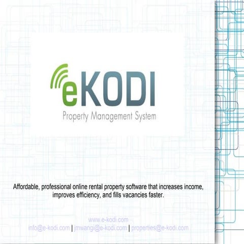 E kodi Property Manager Presentation