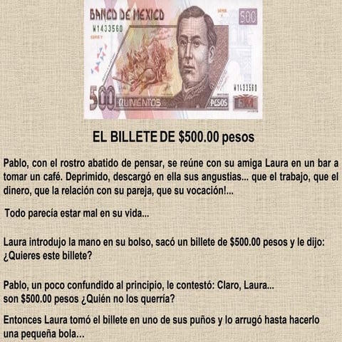 E L B I L L E T E D E500 P E S O S