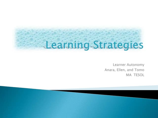 E:\사본   Learner Training Strategies