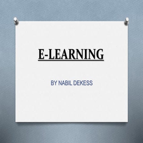 E   learning