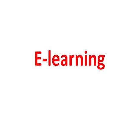 E learning