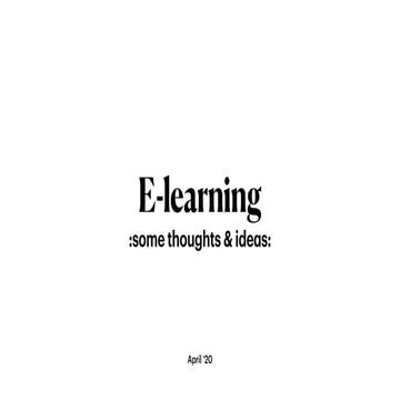 E learning