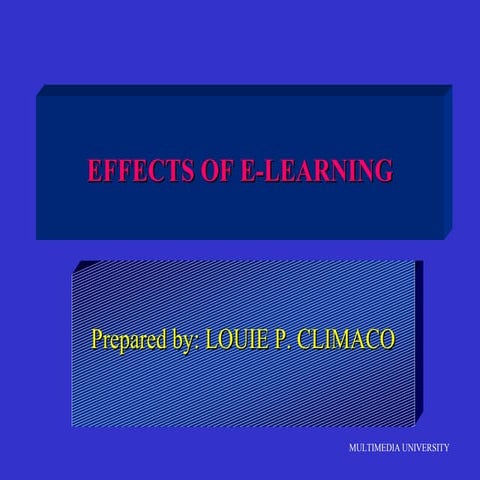 E-Learning For Education