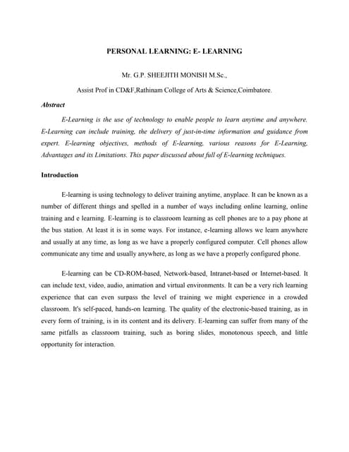 E  learning