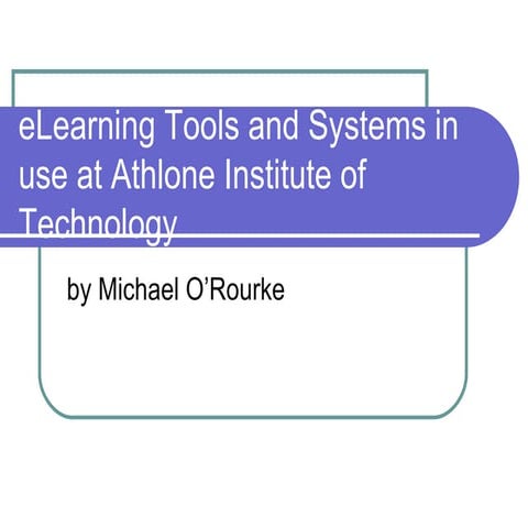 E Learning Tools