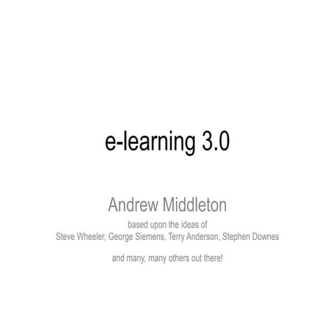 E learning 3.0