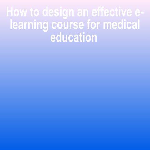 E learning course
