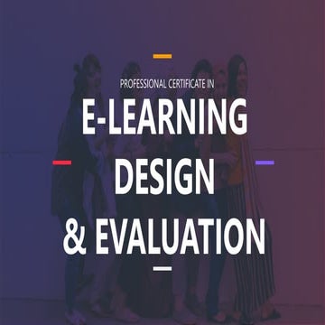 E-learning Design Evaluation course for adults | PDF