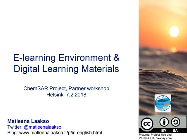 E learning environment & digital learning material