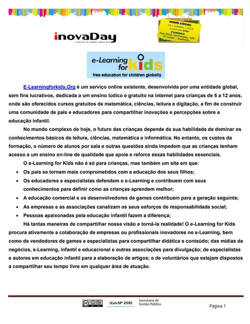 Tutorial: e-learning for kids 