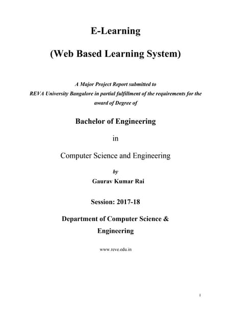 E learning full report