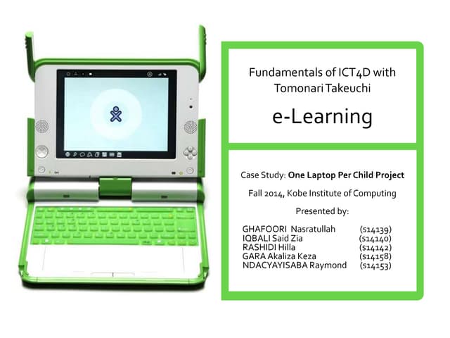E learning ict4-d_presentation