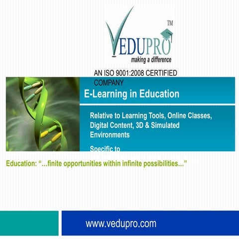 E learning in education - vedupro