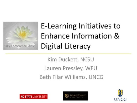 E-Learning Initiatives to Enhance Information and Digital Literacy