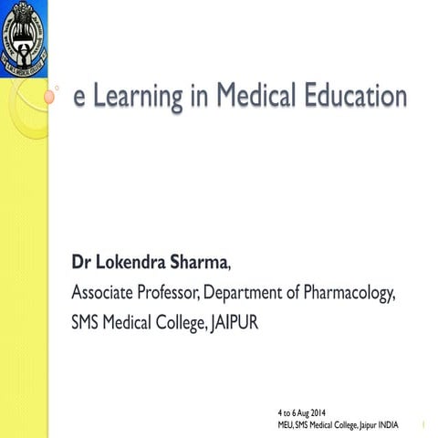 E  learning in medical education