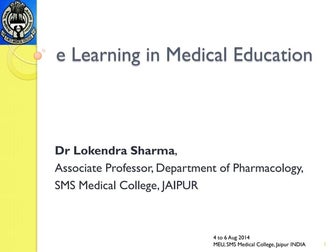 E  learning in medical education