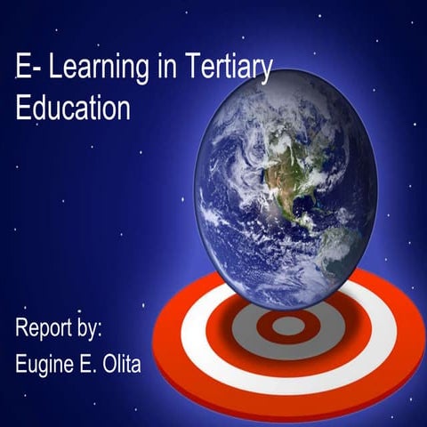 E  learning in tertiary education